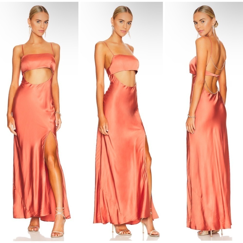 FLAW LPA Adellum Maxi Dress in Copper Size L